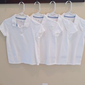 4 Girls Uniform Gap Short Sleeve Polo Shirts